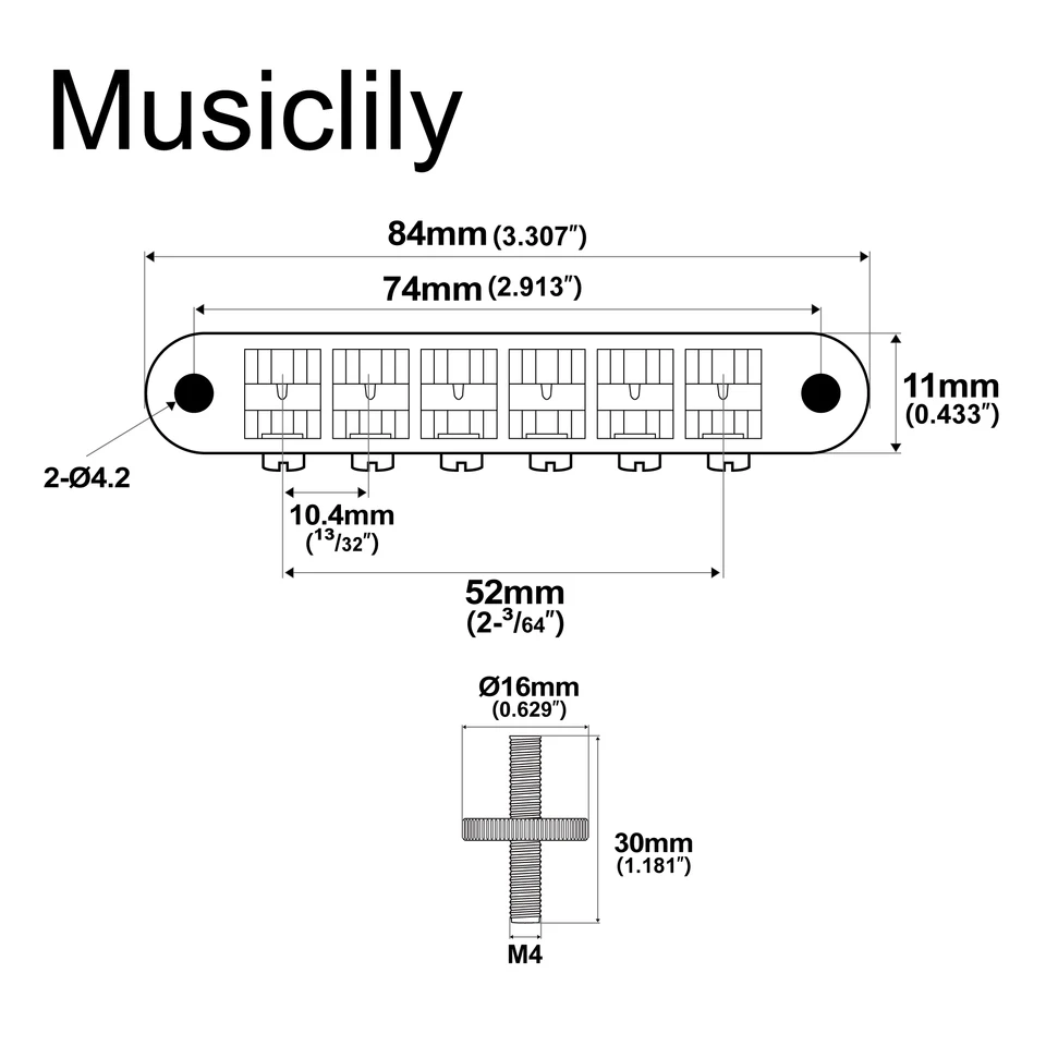 Musiclily Pro Linkshänder Metrische Größe 18 Splines Zylinder-Form Potiknopfe Speed Knobs für