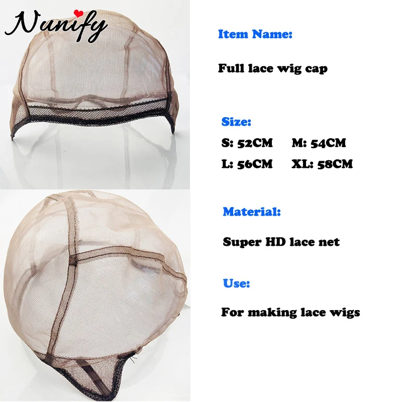 Nunify Ventilating Swiss Lace U Part Wig Cap For Making Wigs With  Adjustable Strap Free Size Black Hair Nets 1Pcs/Lot Wave Caps