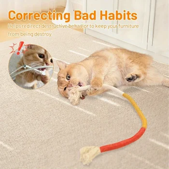 Sisal Rope Cat Toys, 3 Pack Bite-Resistant Catnip Toys, Cat Toys for Bored Indoor Cats, Safe Teeth Cleaning Chew Cat Toy 2
