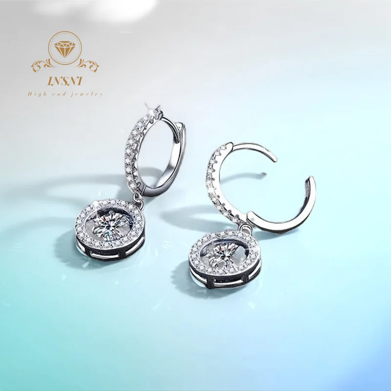 0.5Ct Liquid Fire Studs S925 Platinum D-Color Moissanite GBA Certified Ethereal Jewelry Moonlight Box Free Gift Box for Women