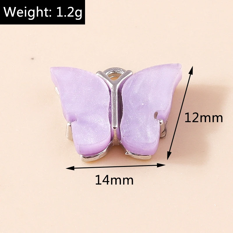 Leslie 10 Stück gemischte Stile, neue bunte Schmetterlings-Charms für baumelnde Ohrringe, Armbänder, Halsketten, Tier-Anhänger, DIY-Schmuckherstellung – Detail 28