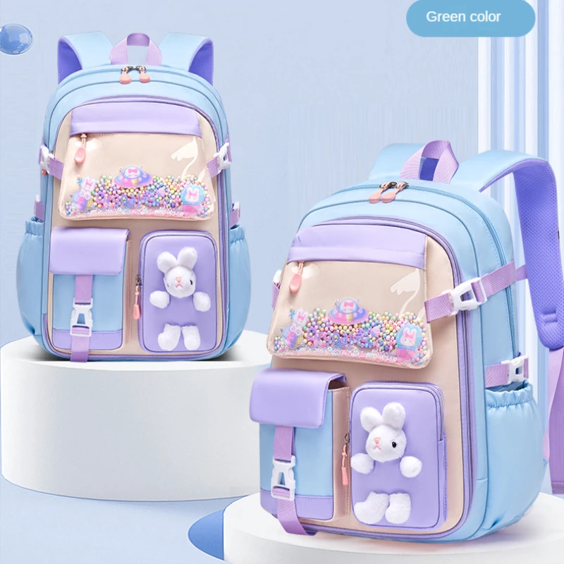 Primary School Schoolbag Girl Schoolbag Cute Lightweight Children's Backpack Kawaii Waterproof Schoolbag Large Capacity Backpack