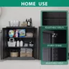 Metal Storage Cabinets with Lock, Small Locker Steel Cabinets, Adjustable Shelves 2 Doors for Home,Office(Black-36) 6