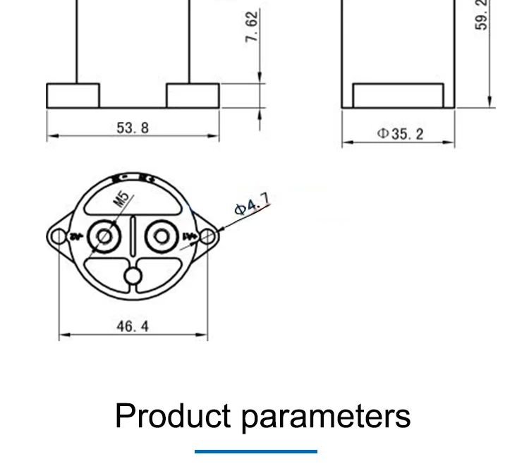 Description Picture 4 of itemSEV30A 12V 24V 36V 48V 60V 72V 1NO/1NC High voltage Vacuum DC Contactor Uninterruptible Power Supply Equipment Charging Station