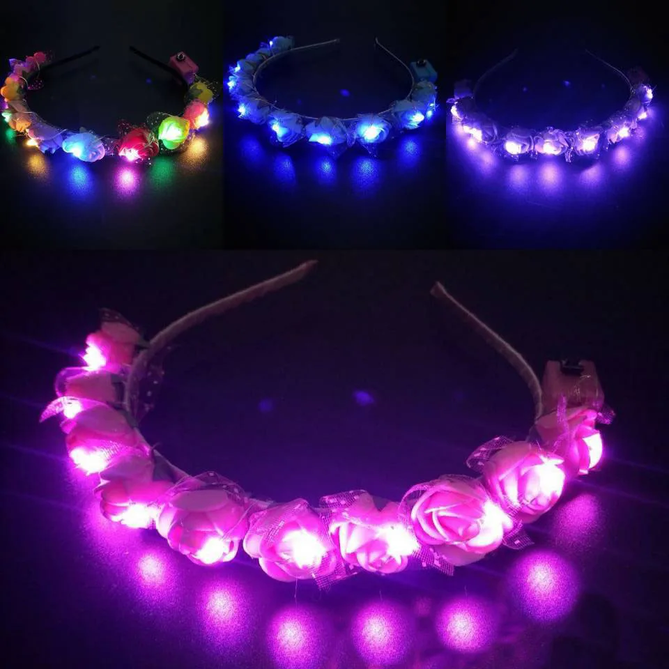 LED Light Flower Wreath Headpiece Arabesque Life