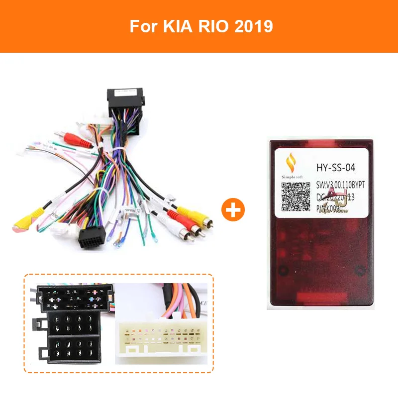 Harness Adapter 16 Pin Plug to 18Pin 24Pin for Hyundai Kia Rio/K5/Soul Connector Car Android Cable And Canbus — view 3