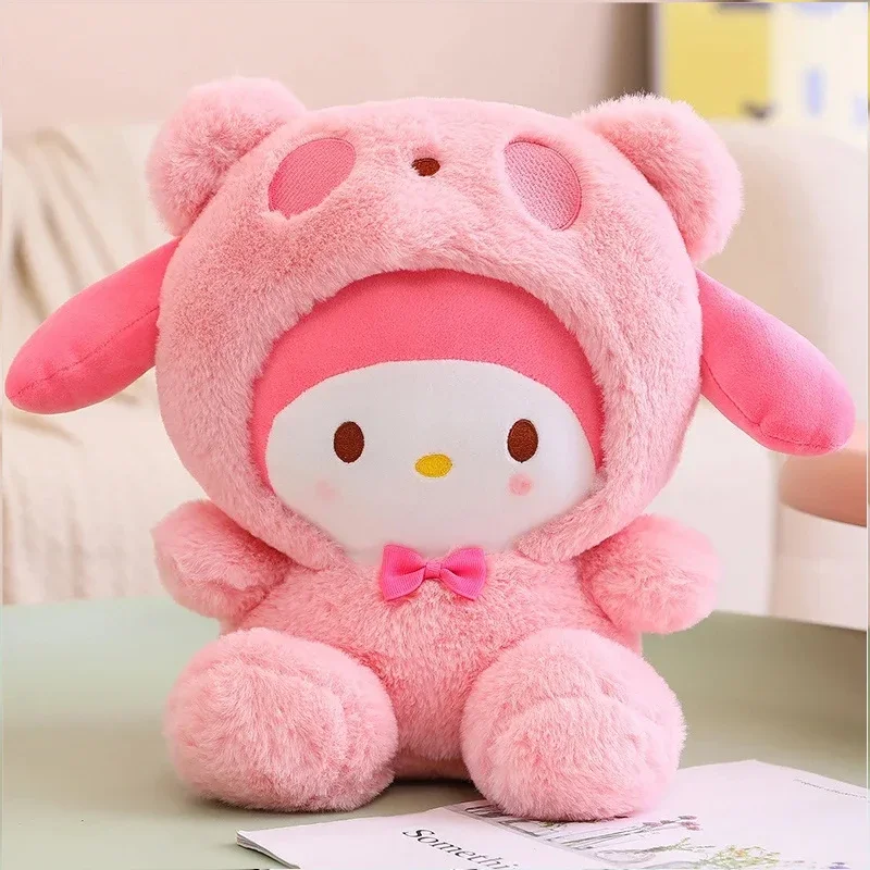 Sanrio Plush Toys Kawaii Hello Kitty My Melody Room Decor Kuromi Plushie Cinnamoroll Doll Plush Keychain for Christmas Gifts 5