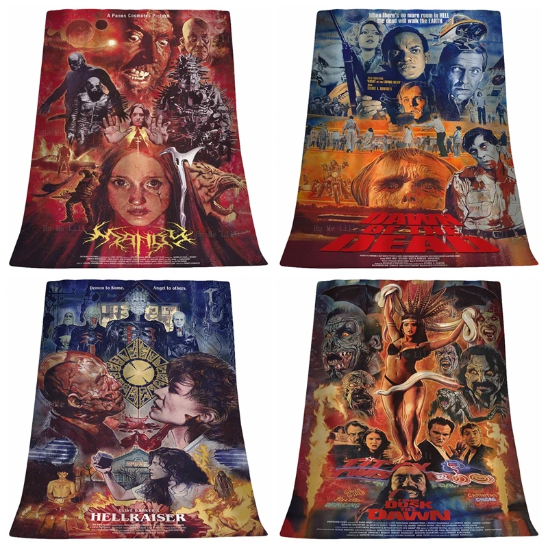 

Mandy Skinless Frank From Dusk Till Dawn Hallowmas Dawn Of The Dead Horror Action Movie Crime Poster Flannel Blanket