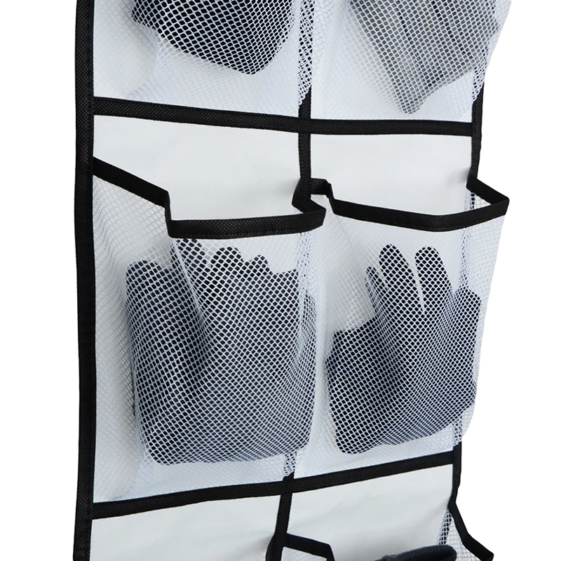 12/24 Pocket Large Mesh Cloth Box Storage Hanging Bag Wall-mounted Sundries Organizer Holder Room Shoes Slippers Storage Bag