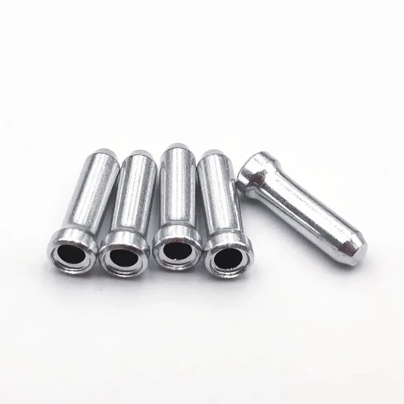 100pcs Bicycle Brake Cable Tips Aluminum Brake Line Derailleur Shift Inner Wire End Caps Tips Crimps MTB Bike Accessorie