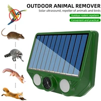 Solar Ultrasonic Animal Driver with Red White Flash Light USB Charging Animal Repellent Device for Outdoor Lawns Garden 1