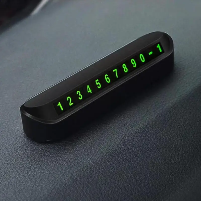 car Temporary Parking Plate Night Glowing Stop Sign Plate Temporary Parking Multifunctional Auto Decorations Car Accessory Must