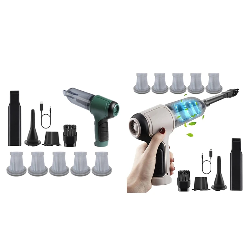 

Портативный пылесос 9000 ПА с автомобильной клавиатурой + 5-кратные фильтры, сверхмощный беспроводной пылесос двойного назначения-A