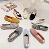 TRAF Woman New Knit Woven Flats Shoes Chic Round Toe Soft Sole Anti Slip Casual Bean Shoes 2024 Autumn Ladies Loafers Flat Shoes 1