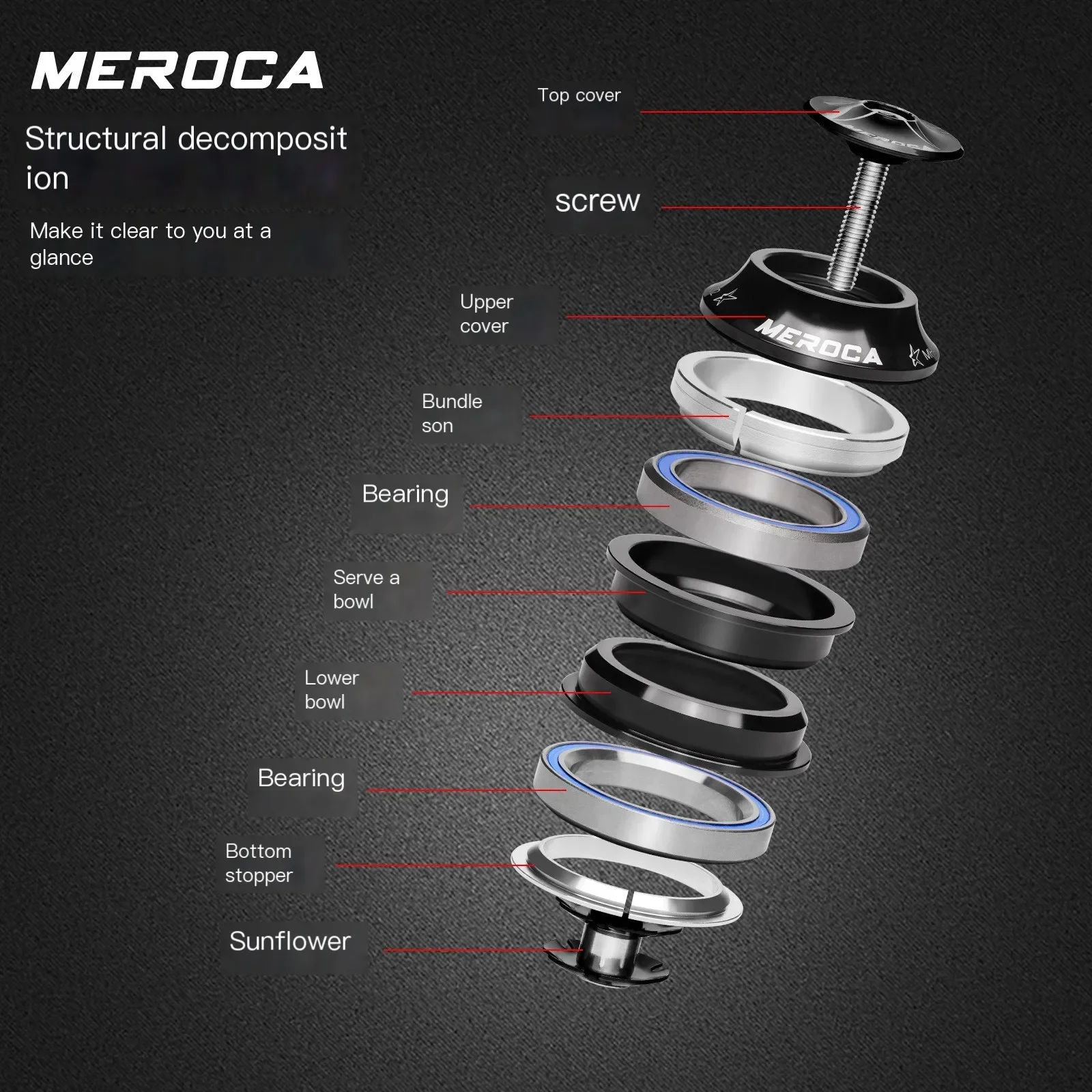 Ultralight Seal Bearing Integrated Bicycle Headset