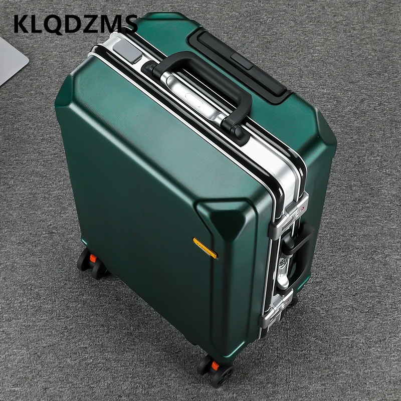 klqdzms handheld travel suitcase aluminum frame boarding box men's business trolley case 20"22"24"26 inch pc rolling luggage KLQDZMS Handheld Travel Suitcase Aluminum Frame Boarding Box Men's Business Trolley Case 20"22"24"26 Inch PC Rolling Luggage 4