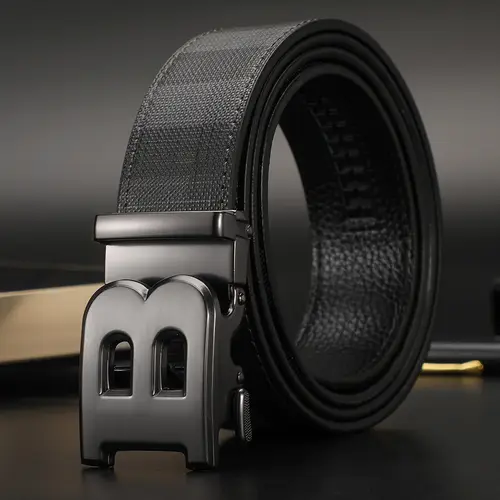 High Quality Leather Belt Men Luxury Brand Designer fashion Canvas Belts for Men Strap Male Metal Automatic Buckle Belt - Image 6