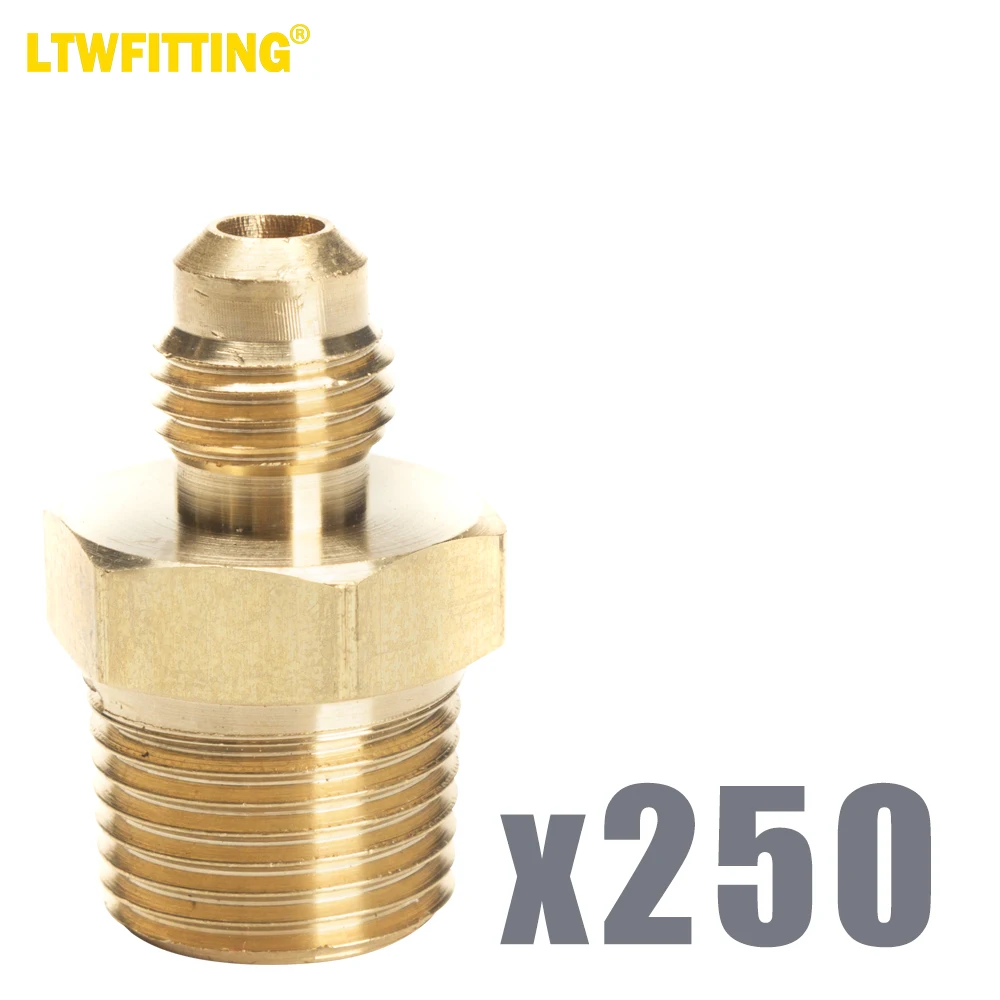 

Латунная раковина LTWFITTING 1/4 дюйма OD x 3/8 дюйма, Мужской NPT соединитель, трубчатый фитинг (комплект из 250 шт.)