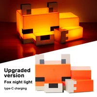 MC Game Cute Fox Night Light Soft Orange Glow Officially Licensed Decor And Desk Lamp For Gaming Room Or Kids And Tween Bedroom 2
