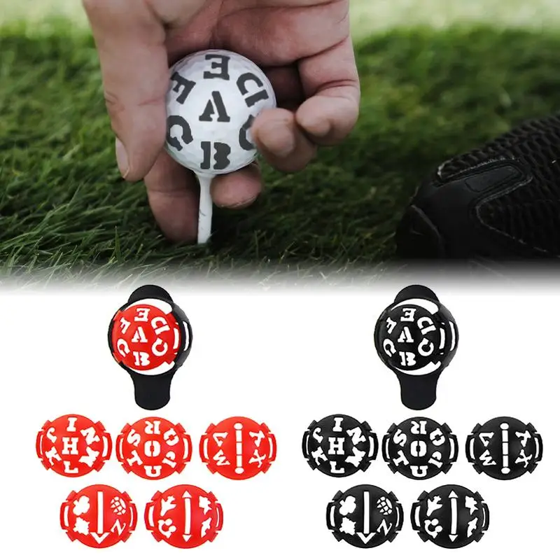 6Pcs/Set Golf Ball Line Liner Marker Template Drawing Alignment Marks Sign Tool Durable And Reusable Golf Scriber Accessories