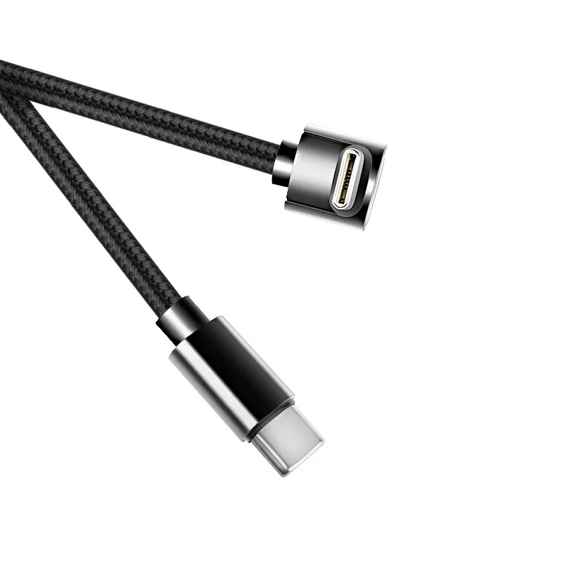 90도 엘보 타입-C 케이블 20V 3A 60W PD 고속 충전 타입 C - 타입 C (수-수) USB 타입-C 아이폰용 타입 C 퀵 와이어