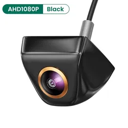 Premium 170° Fisheye Lens Car Rear View Camera with Night Vision & Waterproof Metal Body - 12 V (Black - AHD1080P)