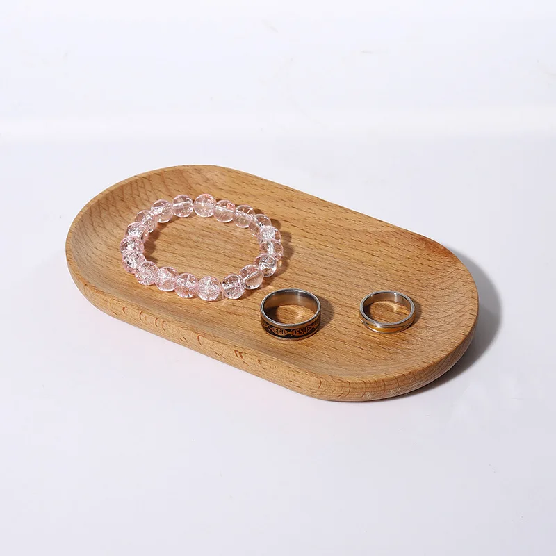 Jewelry Display Stand Storage Tray Wooden Earring Necklace Ring Watch Organizer Holders Tray Rack Jewelry Props Wholesale Gifts