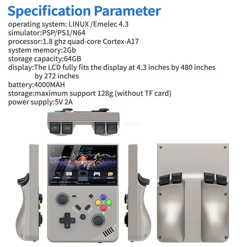 NEW R43-Pro HD Handheld Game Players Machine 4.3-Inch Screen Original 3d Joystick Home 4k Hd Large Psp Ps1 Supports 25 Simulator