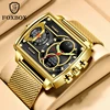 LIGE Digital Men's Watches Fashion Square Military Stainless Casual Sports Quartz Electronic Watch Waterproof Male Alarm Clocks 1