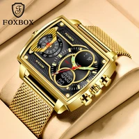 LIGE Digital Men's Watches Fashion Square Military Stainless Casual Sports Quartz Electronic Watch Waterproof Male Alarm Clocks 1