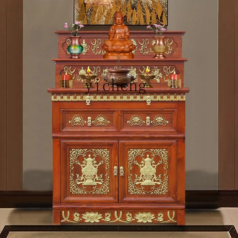 

Tqh Buddha Niche Altar Buddha Shrine Home Modern New Chinese Style Clothes Closet Buddha Cabinet