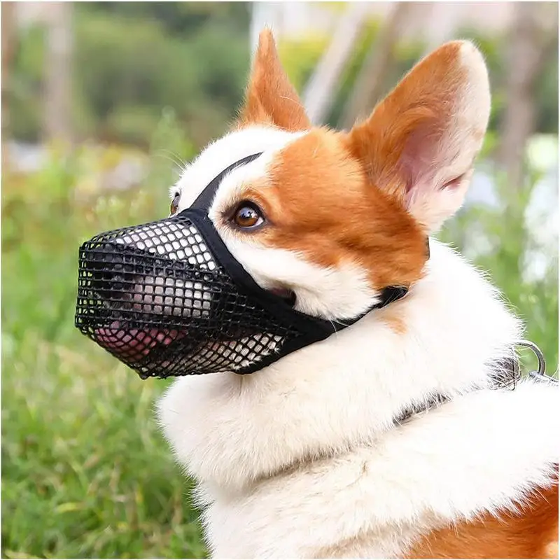 Pet Dog Muzzles Adjustable Dog Mouth Mask Breathable Muzzle For Anti Stop Barking Supplies Prevent Biting For Small Medium Dogs