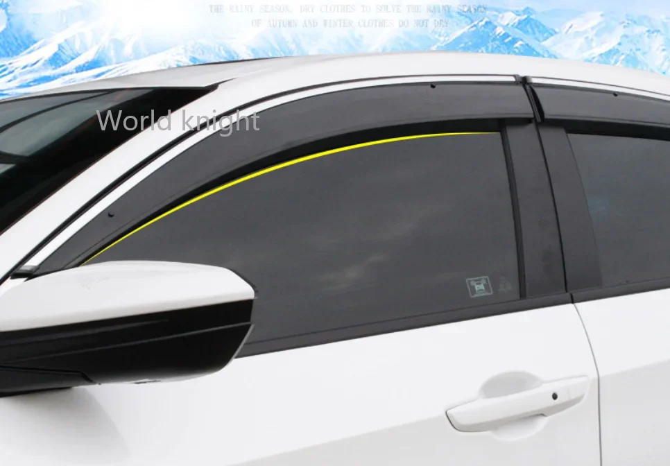 For SUZUKI Vitara 2016 2017 2018 2019 Smoke Weather shield Car Window Visors Sun Rain Guard Wind Deflectors Accessories 4PC ABS