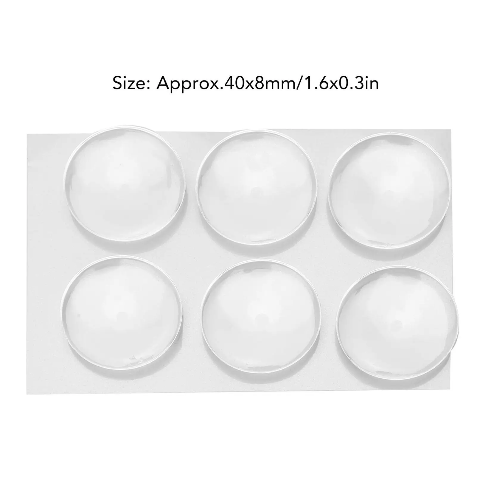 12 Pcs Door Stopper Wall Protector 40mm Transparent Soft Strong PU Round Door Handle Protector Bumper Set