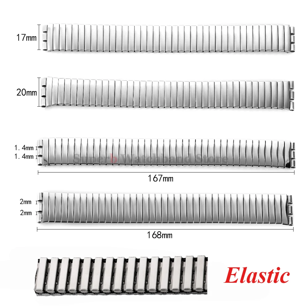 Elegant Elastic Stainless Steel Watch Band - Stretchable Bracelet Accessory