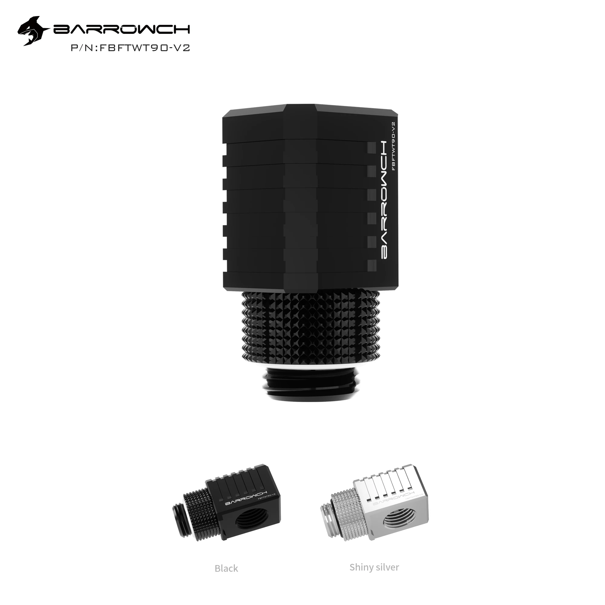 

BarrowCH FBFTWT90-V2 90 Degree Rotary Adapter Fitting Limited Version For Tube Angled Fitting PC Water Cooling