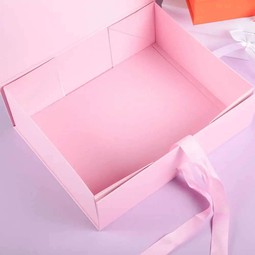 Gift Box with Magnetic Closure and Lid, Foldable Cardboard Gift Packaging Box with Ribb... - SKU GBML1044 - UGI Packaging