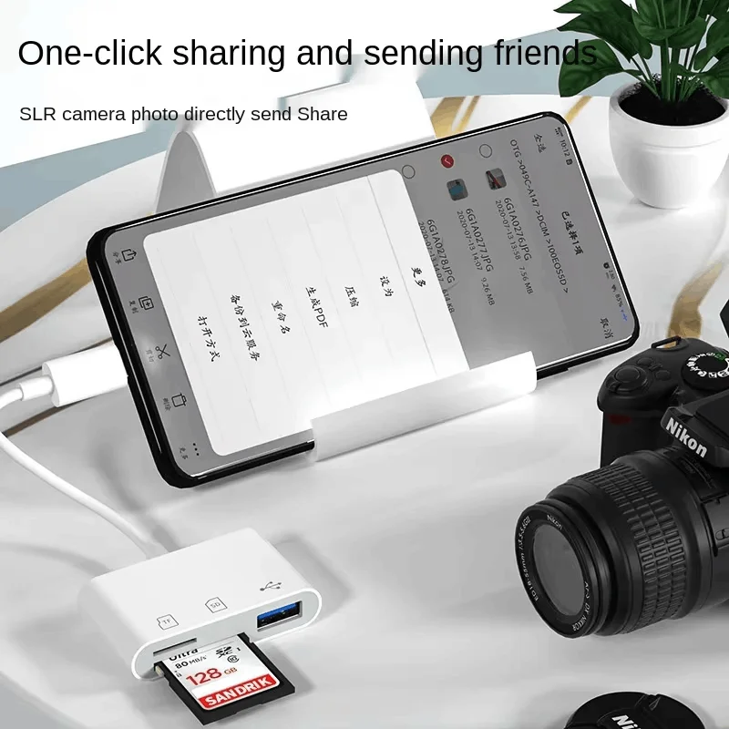 3-IN-1 TypeC-SD/TF 카드 리더기 고속 전송을 위한 OTG USB 포트 어댑터