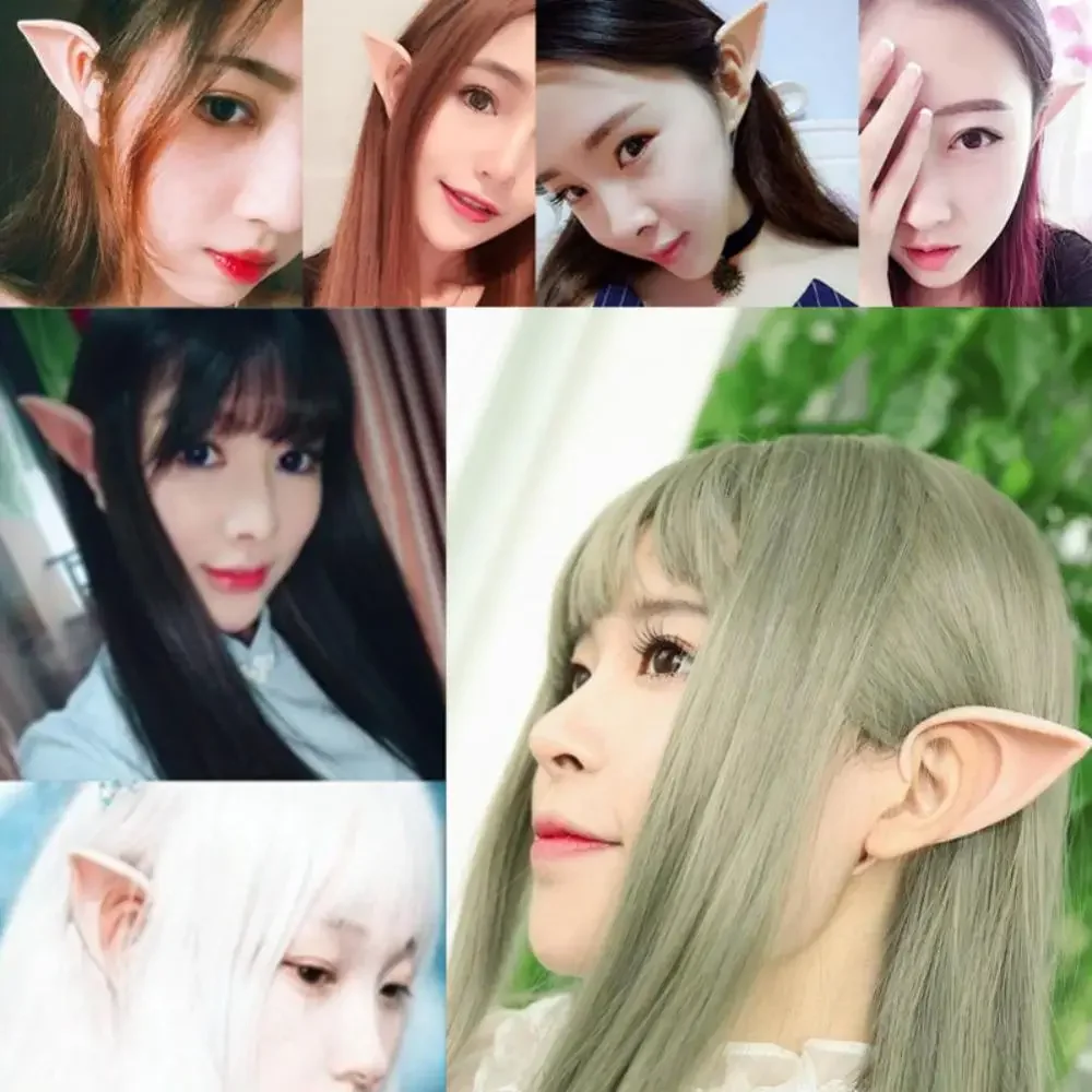 코스프레 요정 픽시 엘프 귀, 부드러운 뱀파이어 귀 소품, 천사 애니메이션 파티 드레스 업, 할로윈 크리스마스 코스튬 액세서리