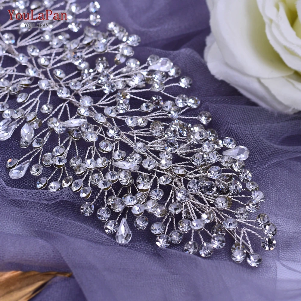 YouLaPan HP415 Rhinestone Bridal Headband Woman Tiara and Crown Wedding Hair Accessories Bride Headdress Banquet Headwear Party