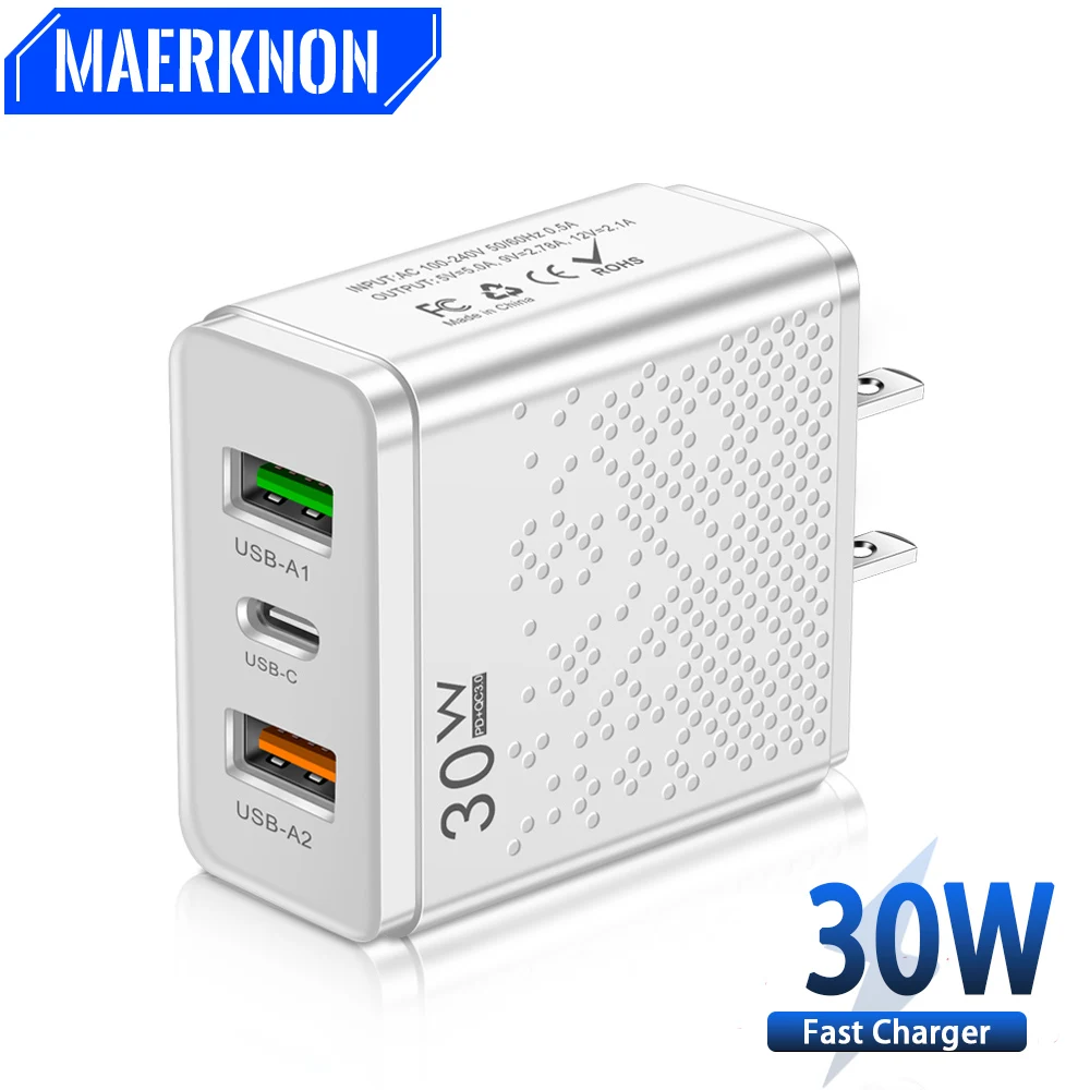 

Зарядное устройство USB Type-C, 30 Вт, 2 шт.