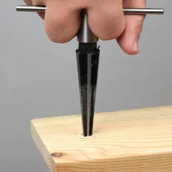 3 13mm ponte pino buraco hand held reamer t alça afilado 6 canelada chanfro broca de corte de núcleo de madeira broca ferramenta de corte