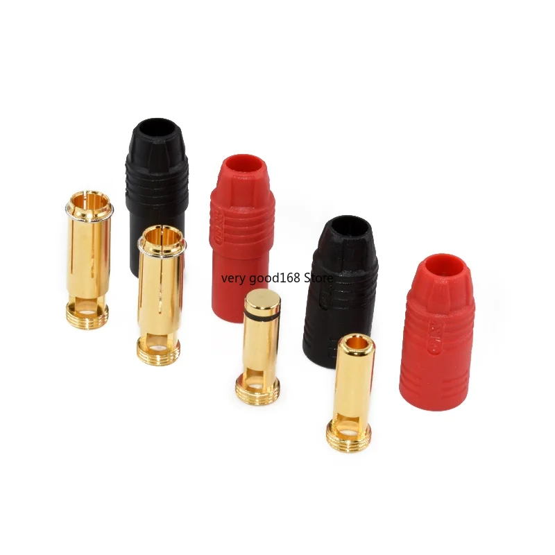 2 X Set  16 Stuks  Rood Zwart Hoge Stroom AS150 Premium Anti Flits 7 Mm Connector Gouden Stekker Omgekeerde Polariteit Female 150a Lipo Accu Rc Solderen 3303930805