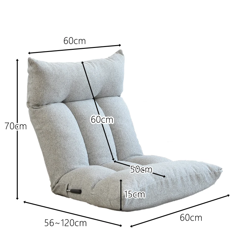 Floor Chair Adjustable Backrest and Headrest Folding Lazy Recliner Floor Seating Sofa Chair for Reading TV Watching Meditating
