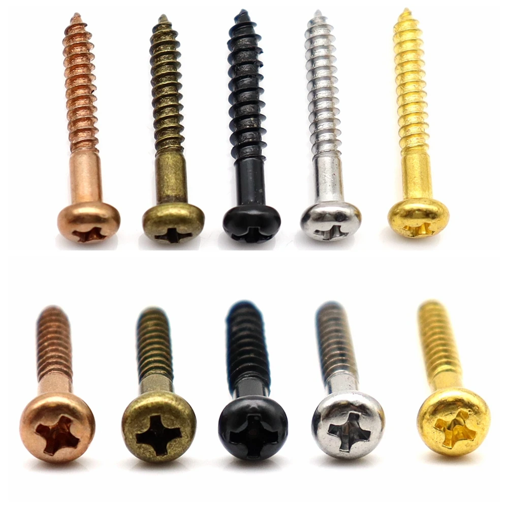 Set Di 6 Viti Per Montaggio Ponte Tremolo Chitarra Stile ST - Finitura Oro, Per Chitarristi E Riparazioni