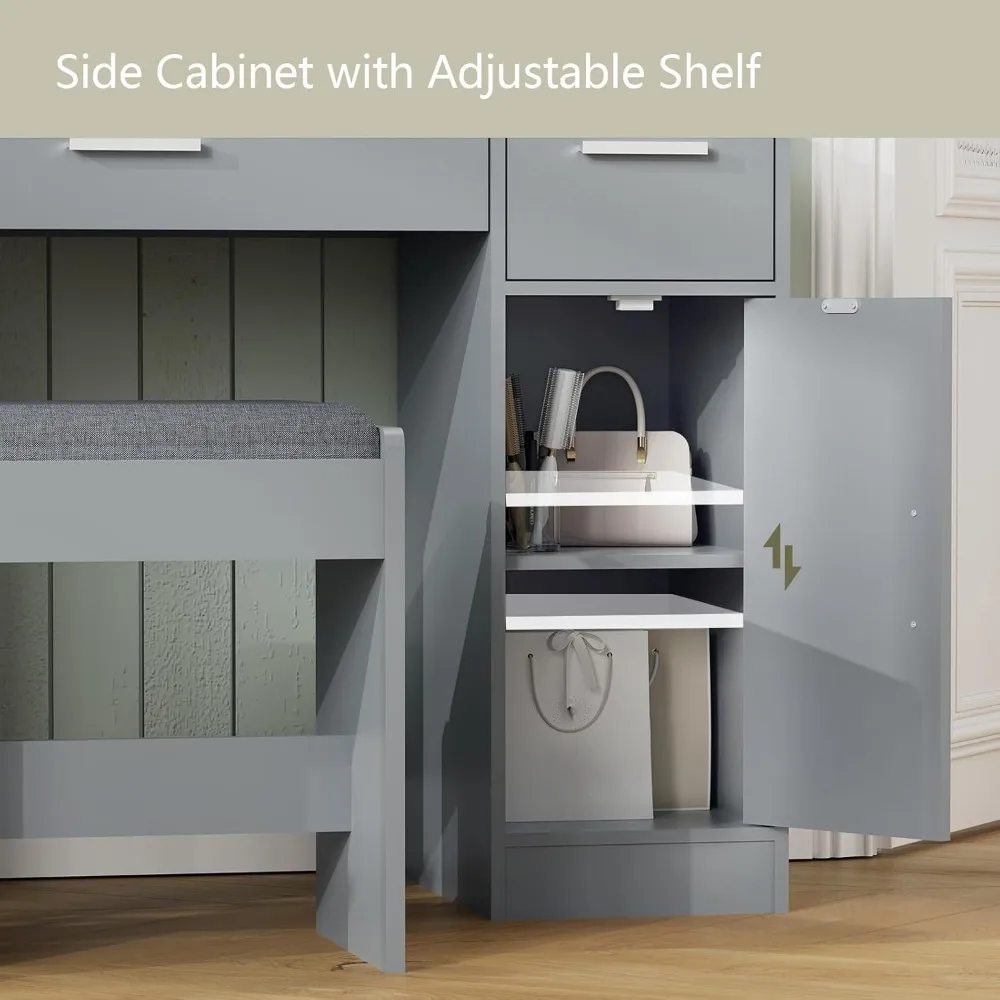 Gray Vanity Dressing Table 6