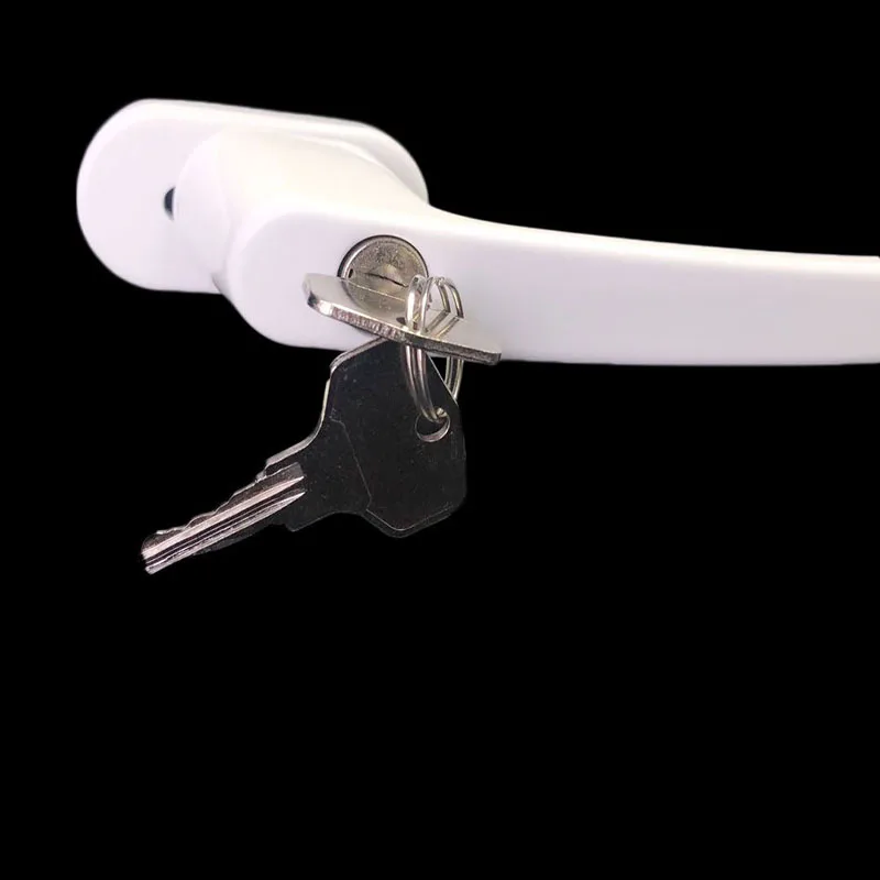 2 Maniglie Per Finestre In Alluminio Bianco | Chiavistello Girevole Per Infissi UPVC In PVC
