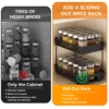 WORTHBUY 2 Tier Seasoning Bottle Sliding Storage Rack Cabinet Multipurpose Drawer Organizer Shelf Plastic Kitchenware Spice Rack 4
