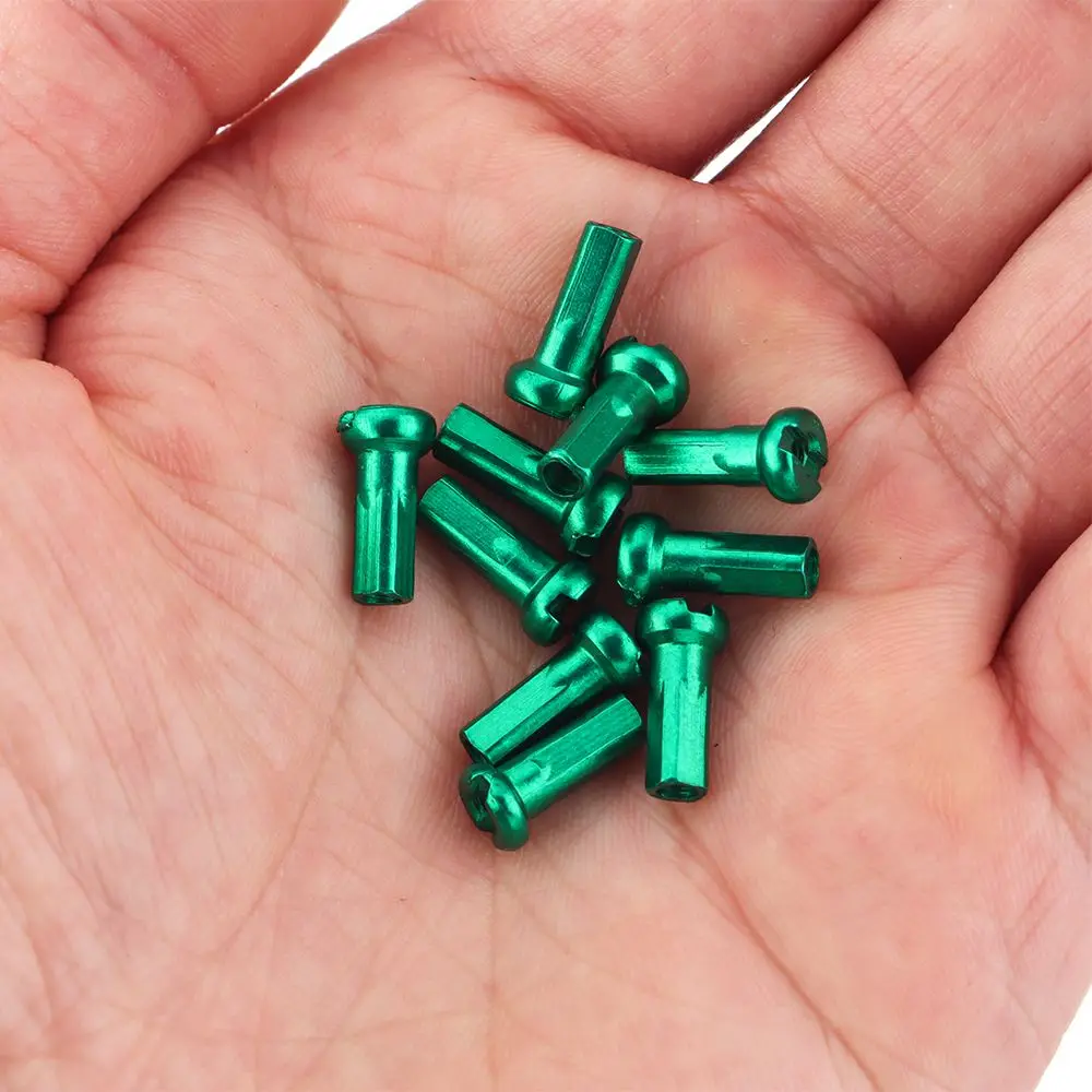 10/20/50pcs Outdoor Alloy Anodized 14mm Cycling Spokes Nipples Multicolor Bicycle Wheel Accessories Wheel Spoke Nipples