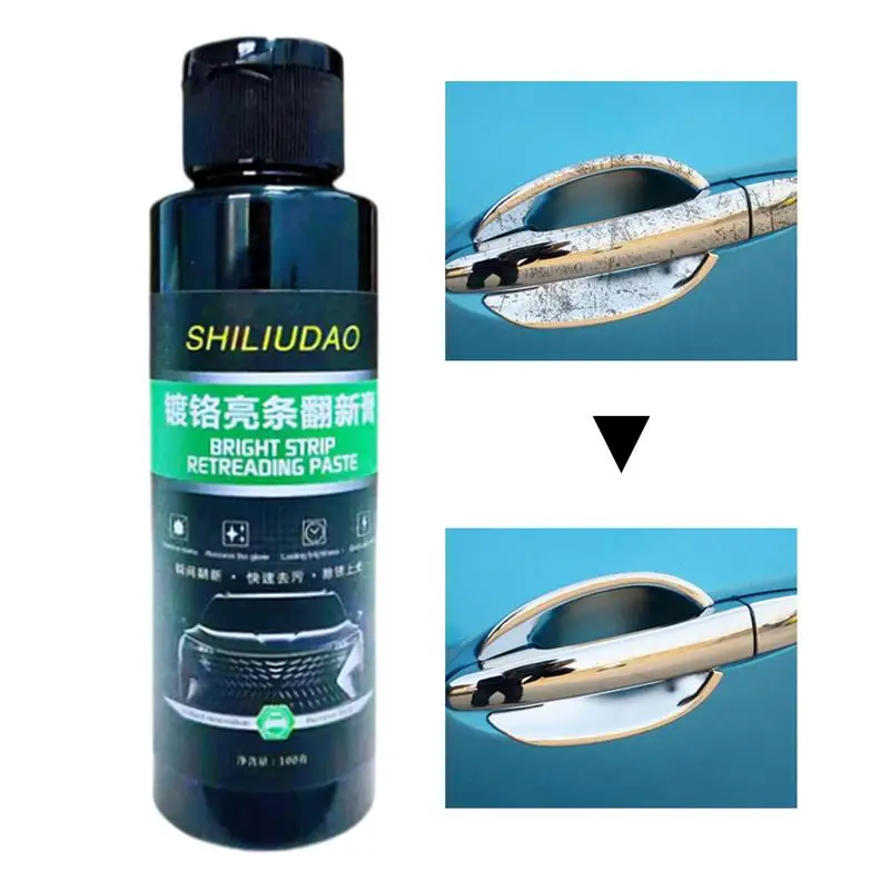 

Rust Remover For Car Chrome Polish & Rust Remover 100g Multi-Purpose Powerful Effective Car Chrome Polish For Car Motorcycle RV